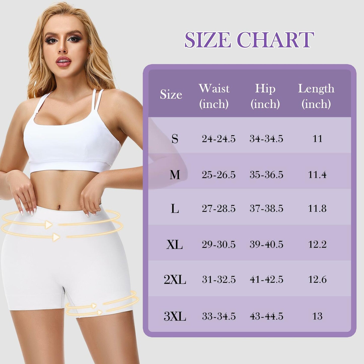 Reamphy Seamless Slip Shorts 3 Pack Black White Nude Size 3XL
