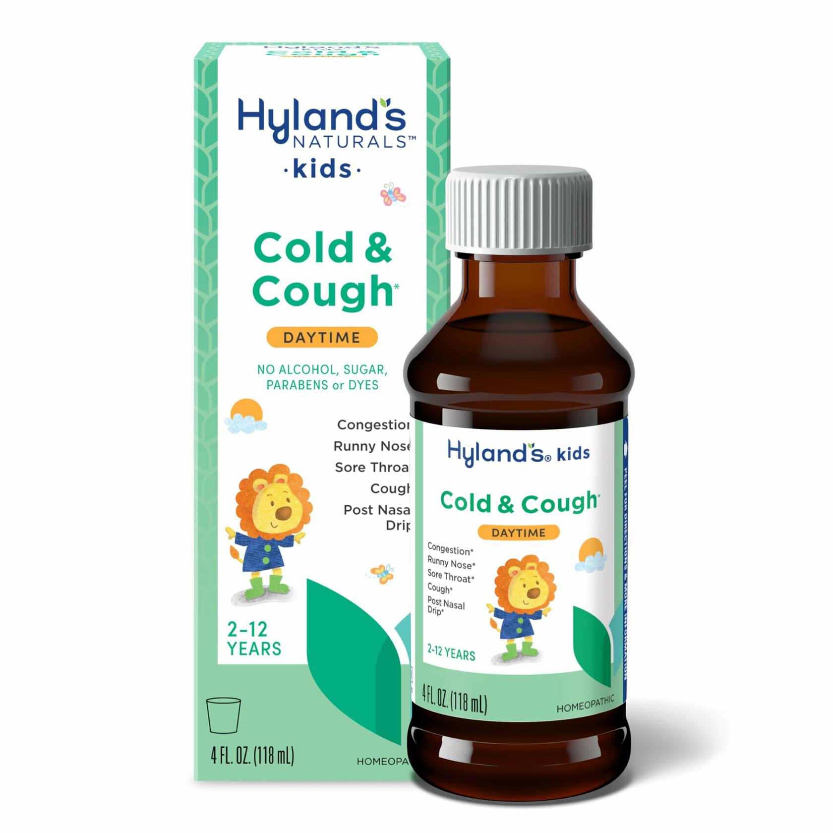 BestBy09/26 Hyland's Kids Cold & Cough Daytime Syrup Natural Relief 4oz