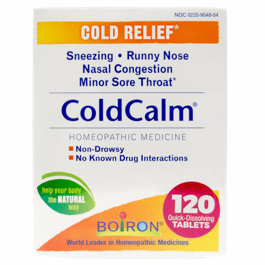 BestBy02/29 Boiron ColdCalm Tablets Non-Drowsy (2 Pack of 60) 120 Count Cold