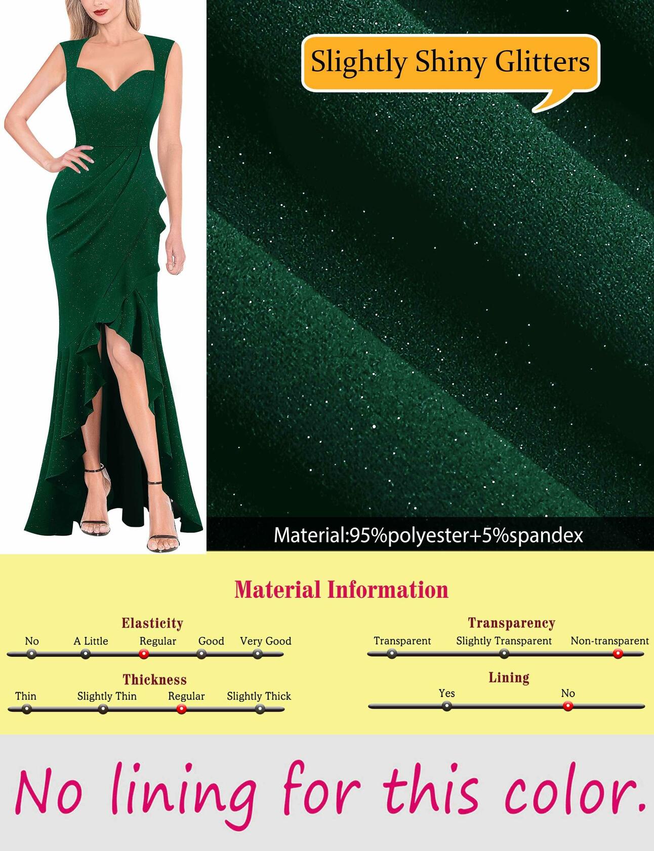 VFSHOW Womens Sexy Ruffle V Neck Ruched Maxi Dress Dark Green XXL 0105C