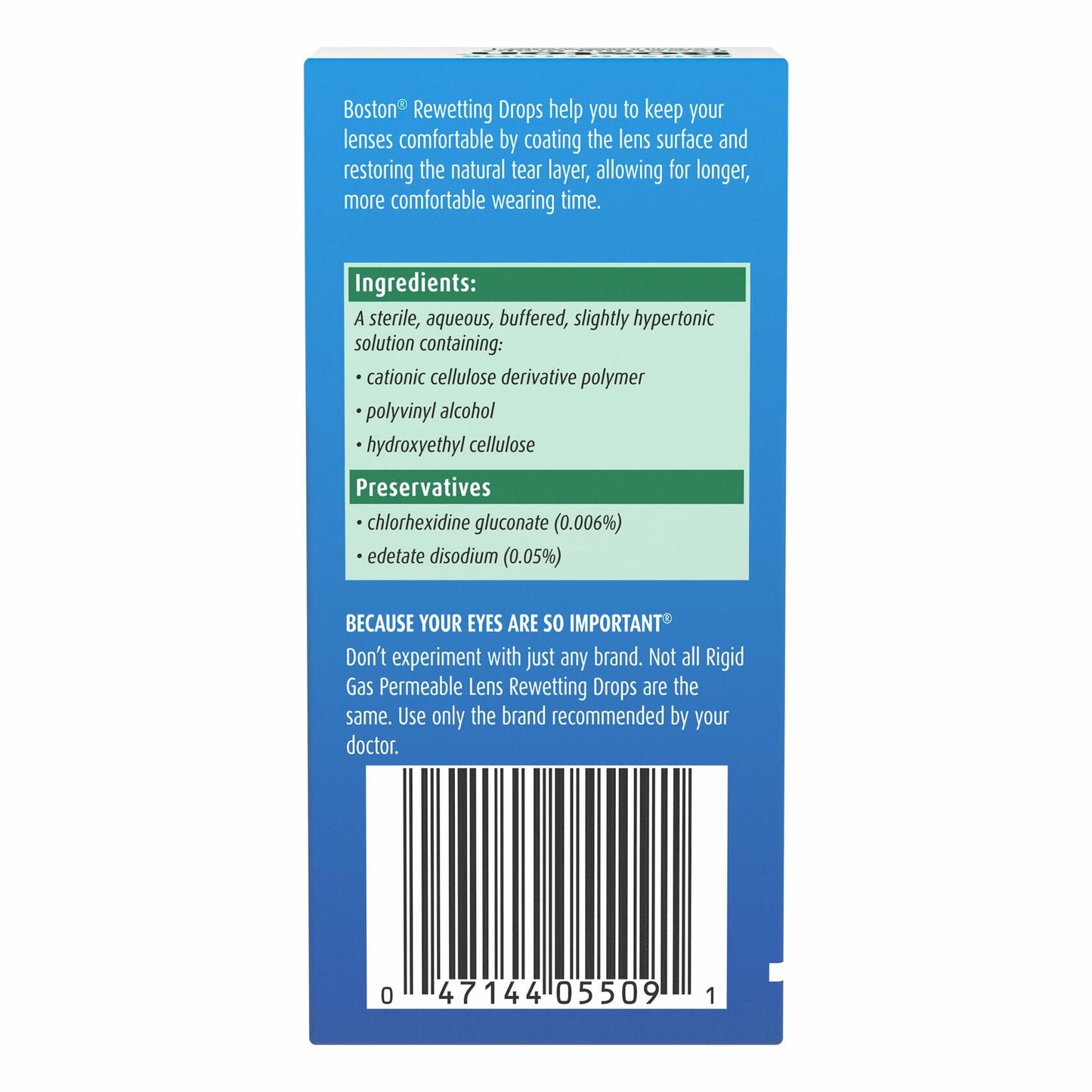 BB06/26 Bausch + Lomb Boston Rewetting Drops 0.34 fl oz RGP Contact Lenses