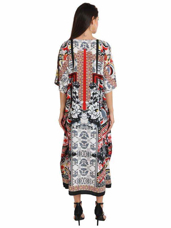 Miss Lavish London Kaftan Dress Black Plus Size Large Size L