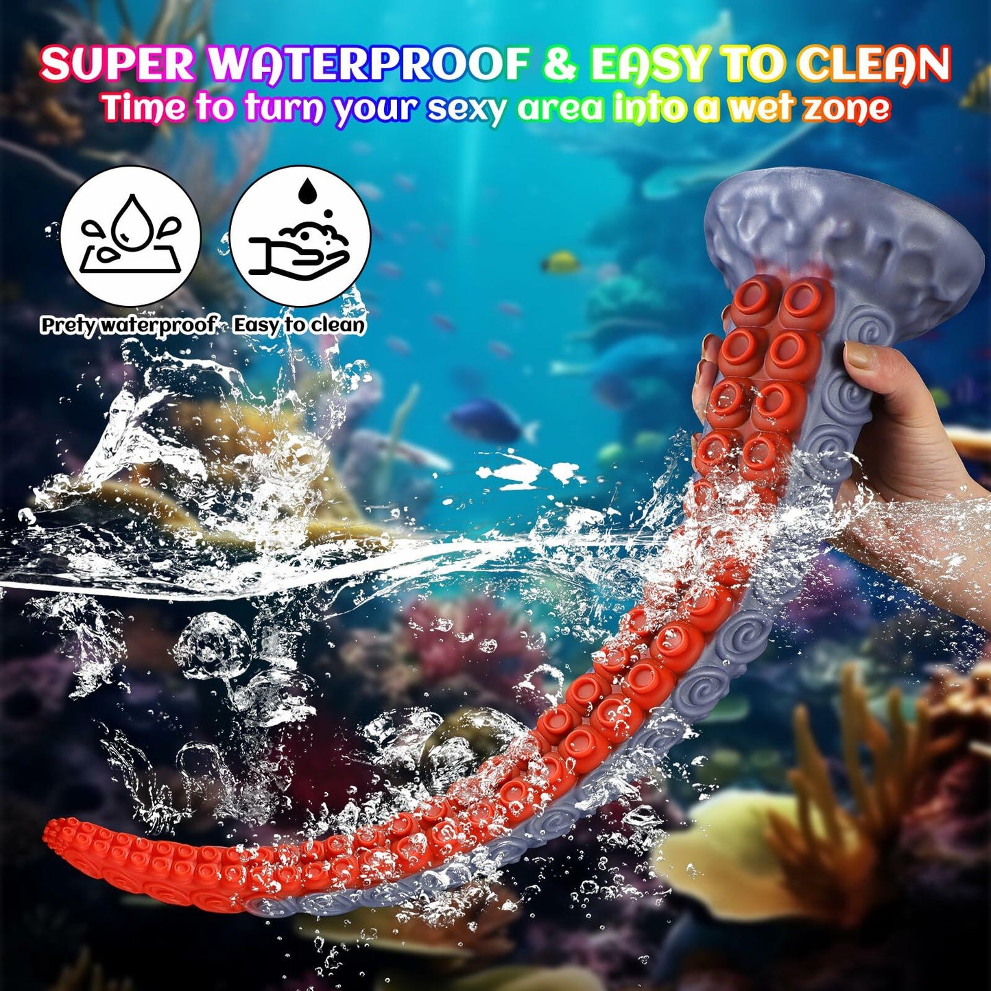 SETOXYX Tentacle Monster Dildo 15.75" Dragon Suction Cup Fantasy Sex Toy