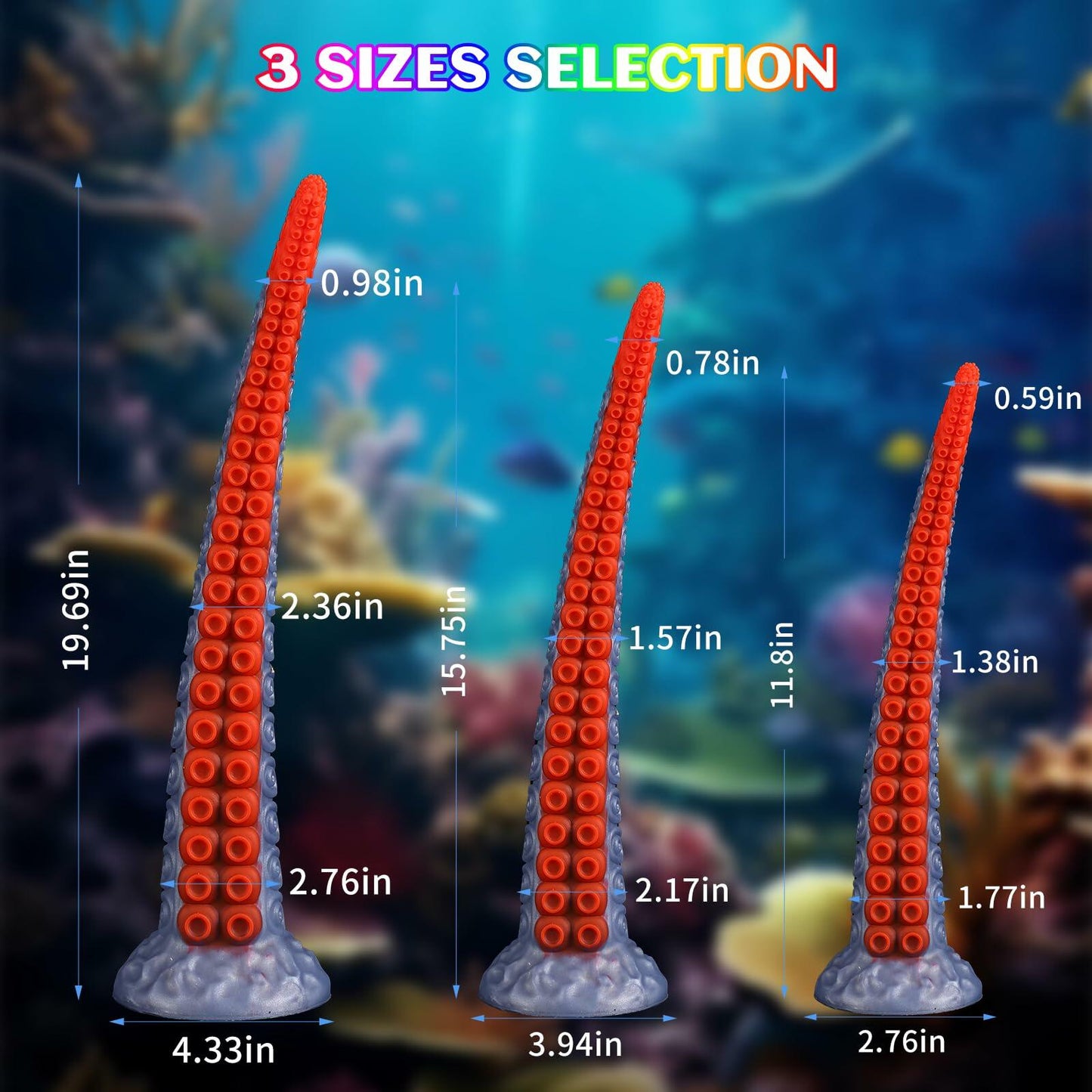 SETOXYX Tentacle Monster Dildo 15.75" Dragon Suction Cup Fantasy Sex Toy