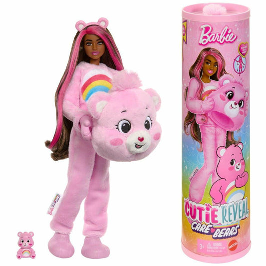 Barbie Cutie Reveal Doll Care Bears Cheer Bear Costume 10 Surprises New