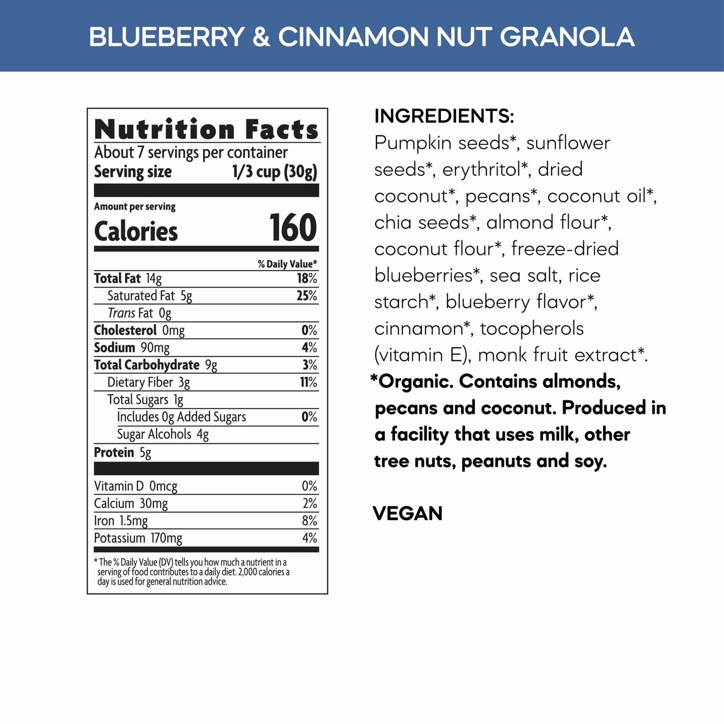 BB02/25 Nature's Path Ketola Crunch Organic Blueberry Cinnamon Granola 8oz