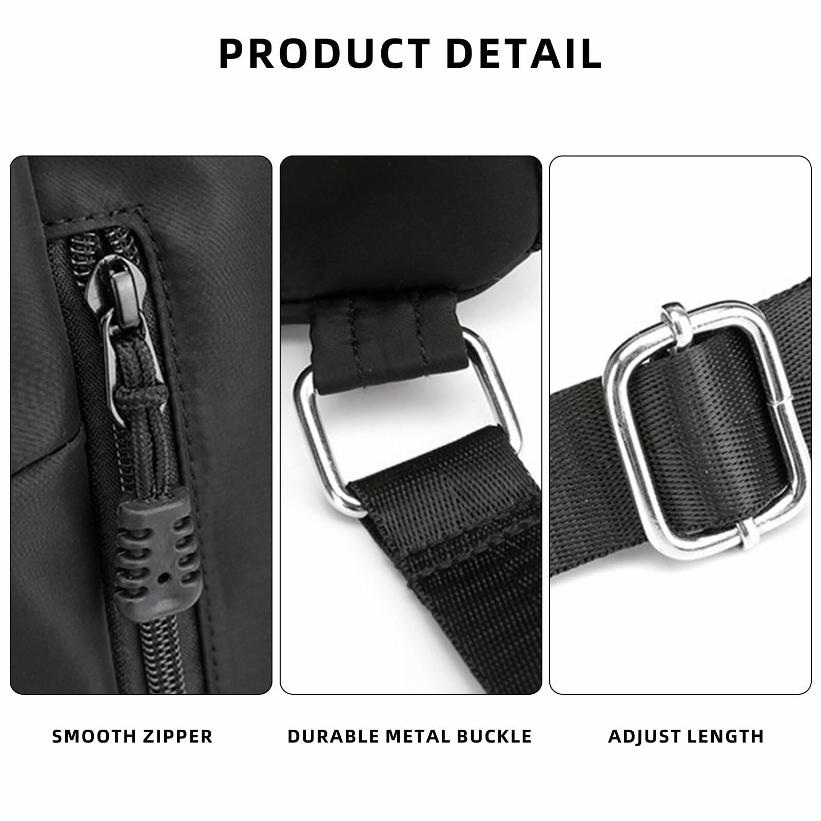 Sofanler Drawstring Backpack Gym Bag with Shoes Compartment Black