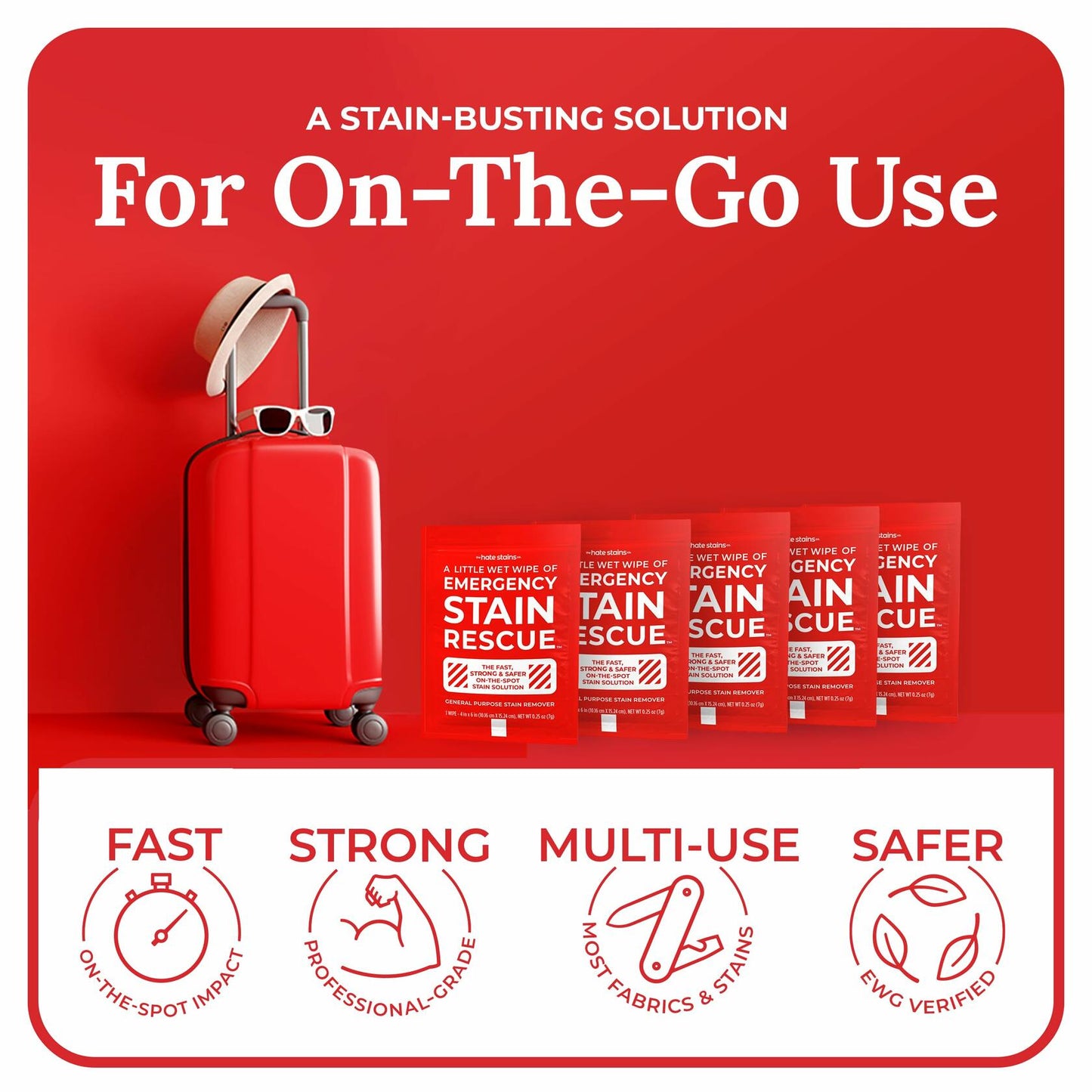 Emergency Stain Rescue 5 Count Pack - Professional Grade Stain Remover