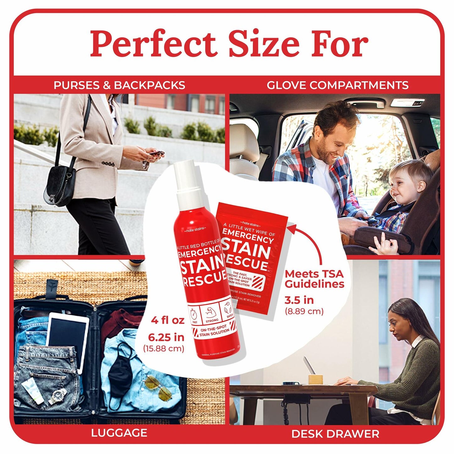 Emergency Stain Rescue 5 Count Pack - Professional Grade Stain Remover