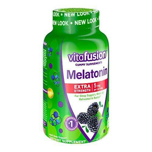 BestBy03/25 Vitafusion Melatonin 5mg Extra Strength Blackberry Gummies 2 Pack