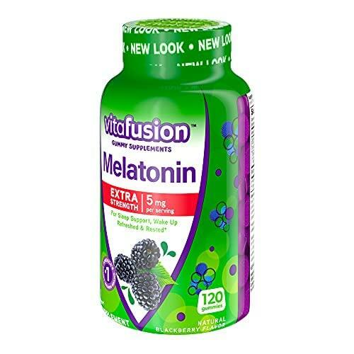 BestBy03/25 Vitafusion Melatonin 5mg Extra Strength Blackberry Gummies 2 Pack