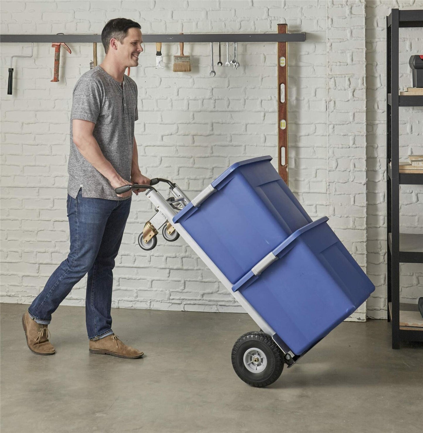 [Very_good] Cosco 4-in-1 Convertible Hand Truck, Silver 12323ASC1