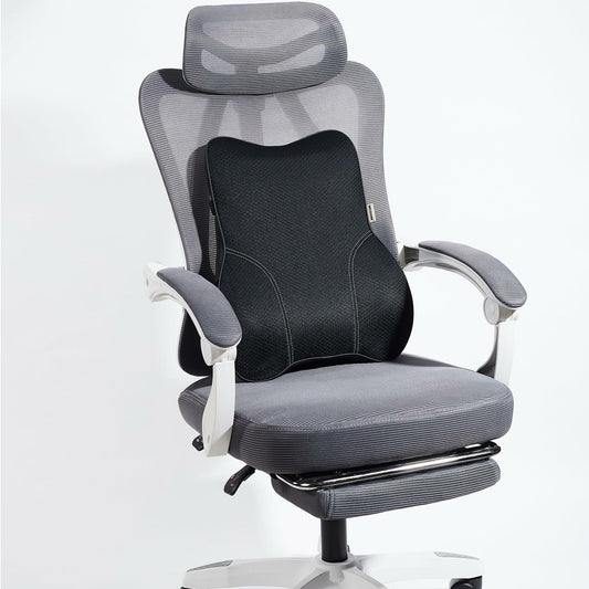 MEIXUNR Lumbar Support Pillow Black Suede Car Seat Cushion for Toyota RAV4