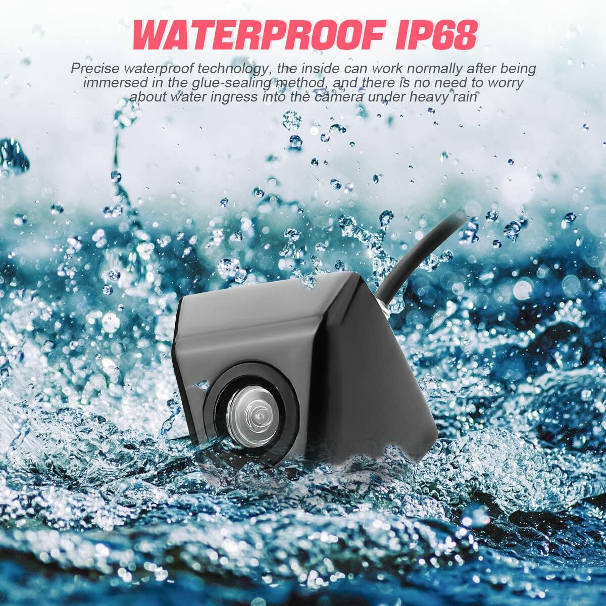Waterproof Car Backup Camera HD 960x720 155° Wide View Night Vision Black