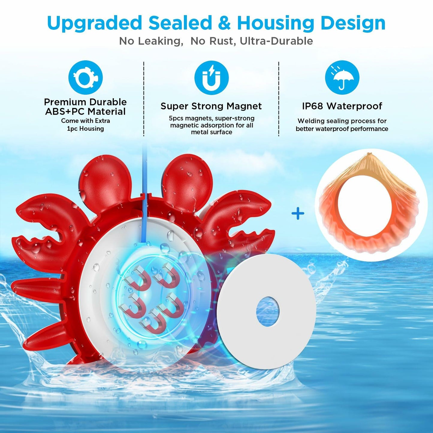 LyLmLe 20W RGBW LED Pool Light IP68 Waterproof with APP Control 33FT Cord
