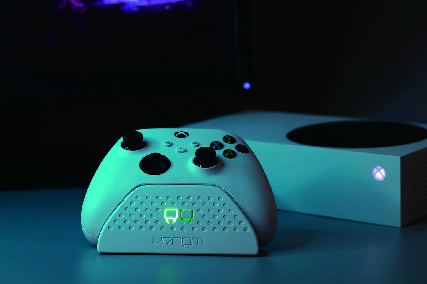 [Like_new] Venom Twin Charging Dock with 2 Rechargeable Battery Packs White