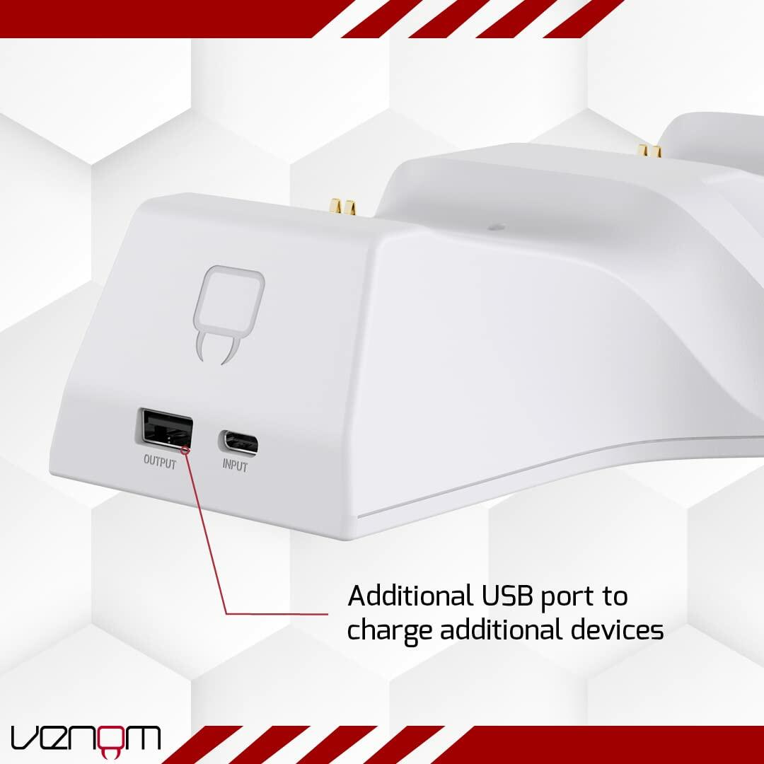 [Like_new] Venom Twin Charging Dock with 2 Rechargeable Battery Packs White