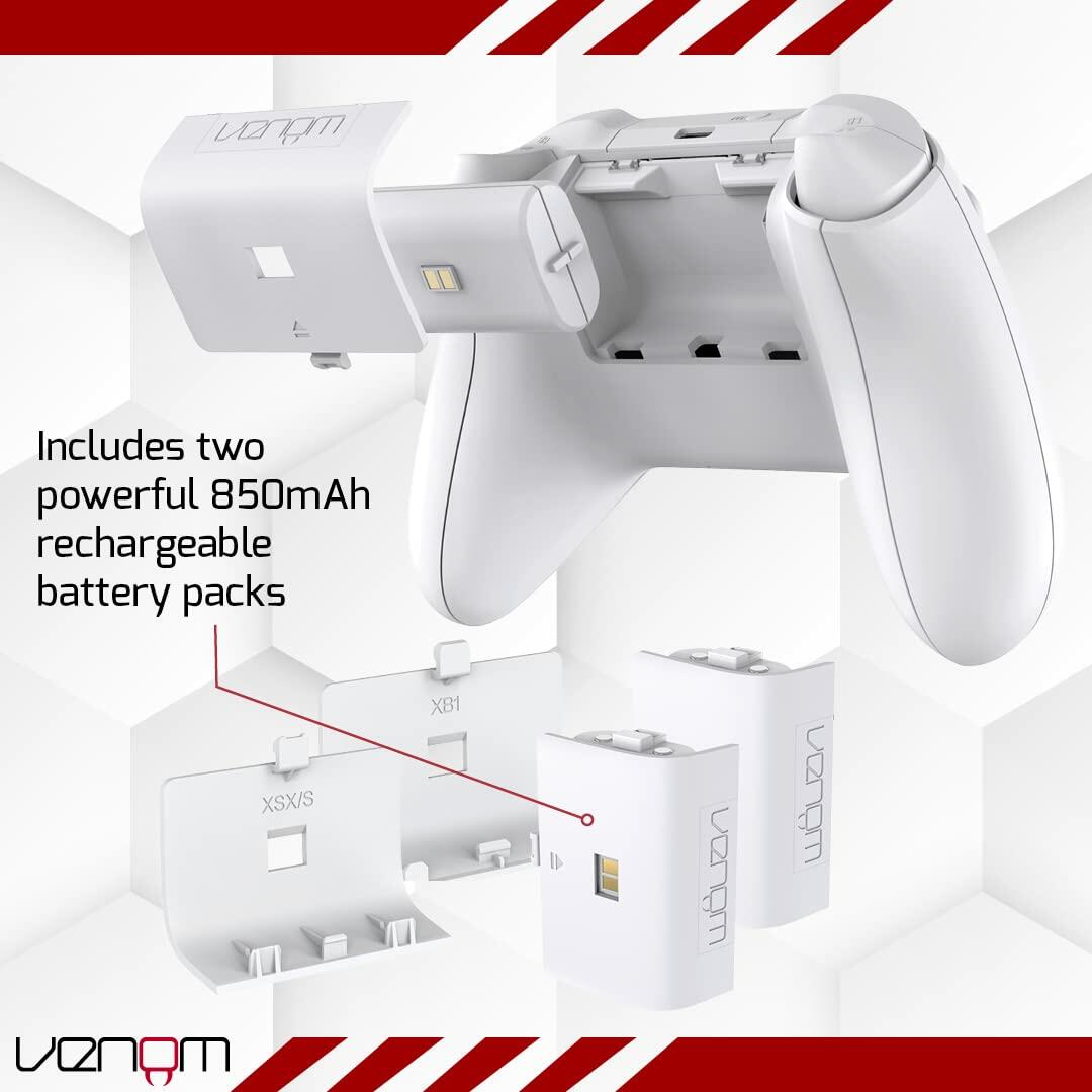 [Like_new] Venom Twin Charging Dock with 2 Rechargeable Battery Packs White