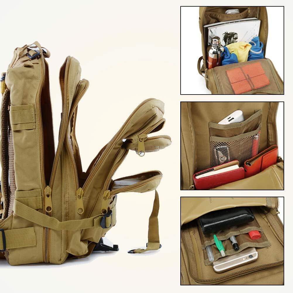 NuCamper Tactical Backpack 3 Day Assault Pack Molle Army Green Large Bugout