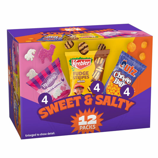 BestBy01/25 Keebler Sweet & Salty Mix 1oz Pack of 12 Assorted Snacks