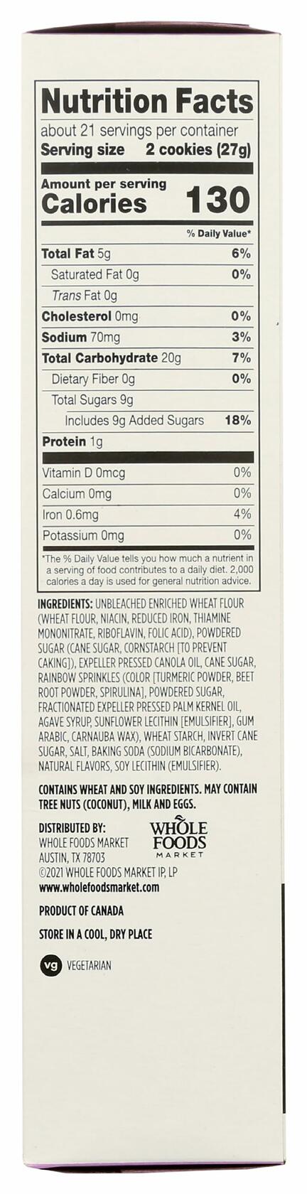 BestBy12/24 365 by Whole Foods Birthday Cake Sandwich Creme Cookies 20 OZ