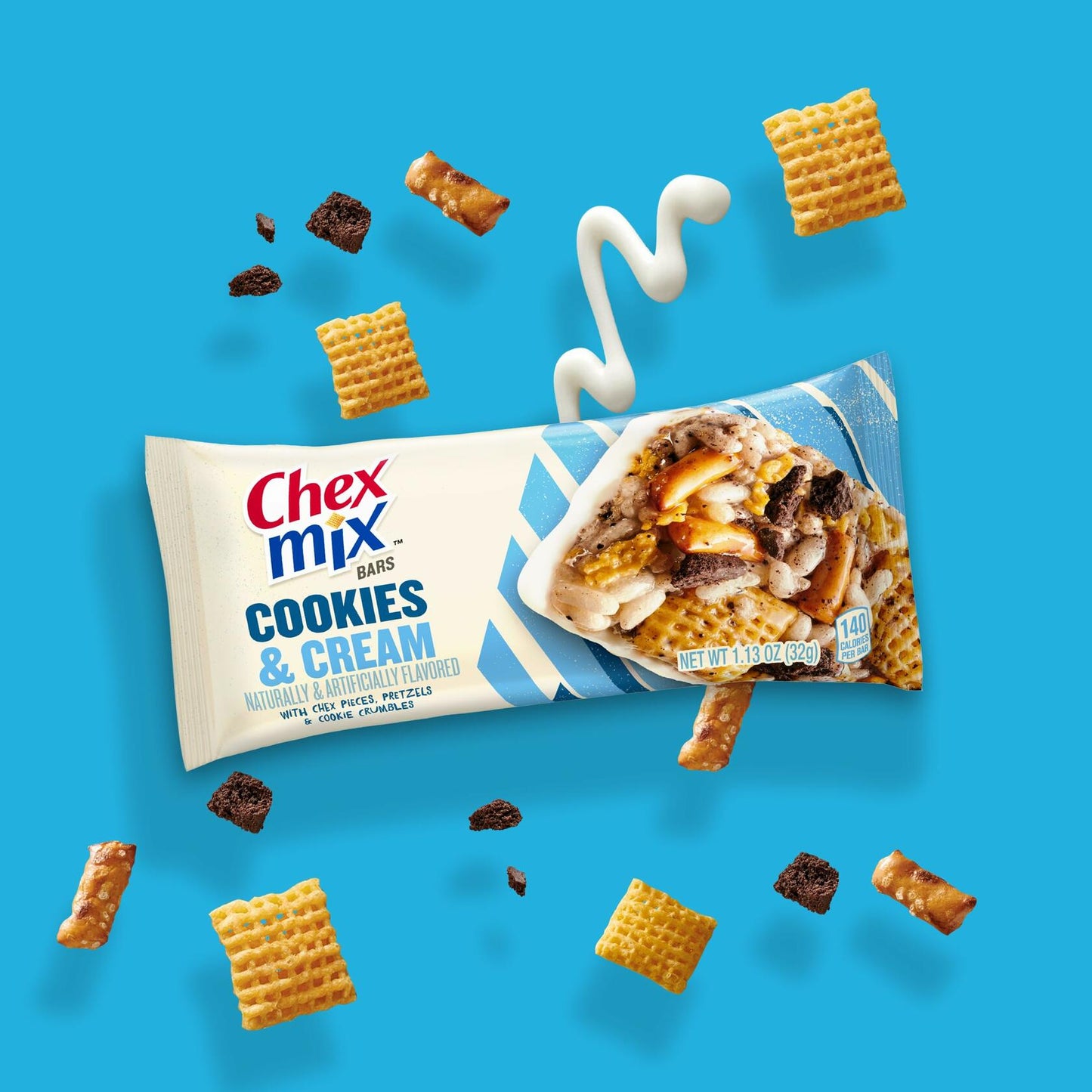 BB01/25 Chex Mix Cookies and Cream Treat Bars 12 Count 13.56oz Value Pack