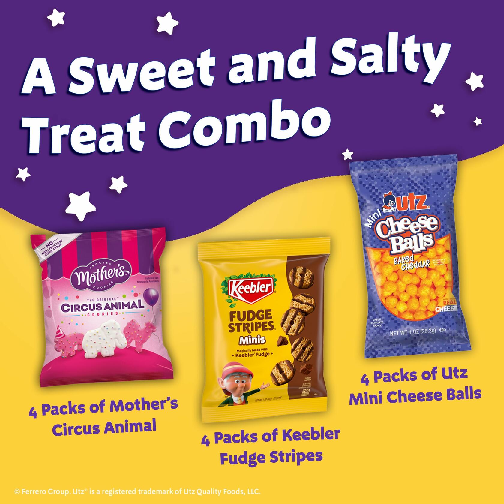 BestBy01/25 Keebler Sweet & Salty Mix 1oz Pack of 12 Assorted Snacks