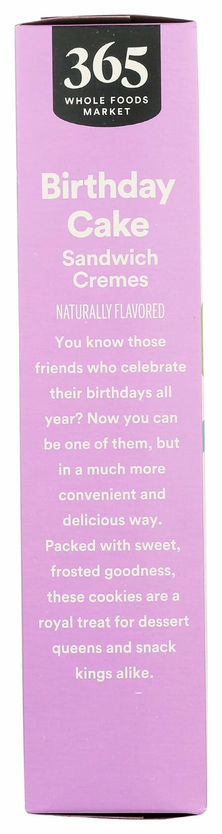 BestBy12/24 365 by Whole Foods Birthday Cake Sandwich Creme Cookies 20 OZ