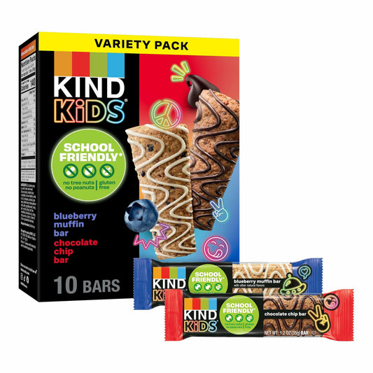 BestBy01/25 KIND Kids OatBars Variety Pack 10Count BlueberryMuffin ChocolateChip