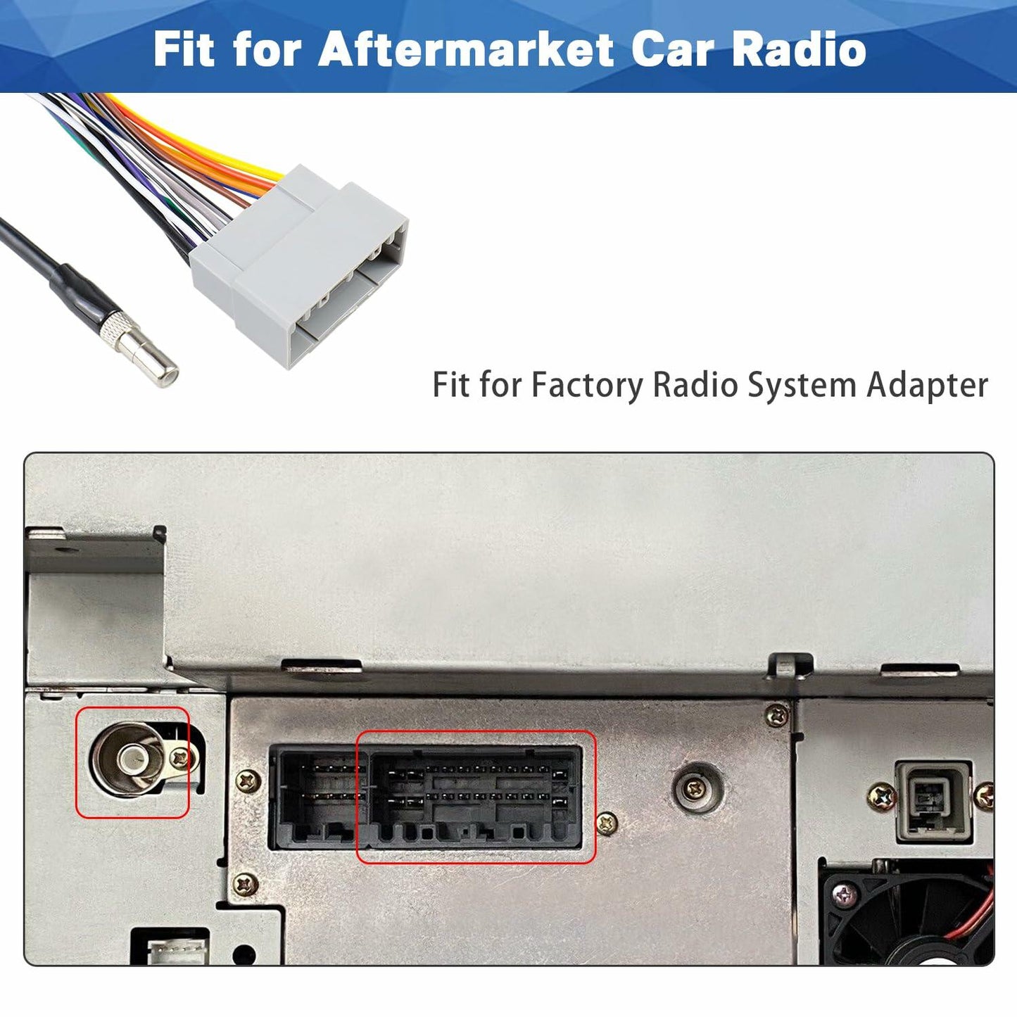 Fiegromech Radio Wiring Harness Kit 22PIN for Jeep Dodge Chrysler - New