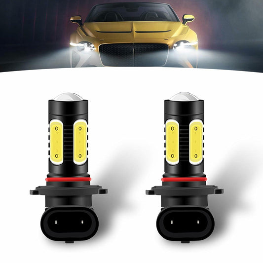 cerfioo 2PCS 9005 LED Bulb 6000K White Waterproof Front Fog Lamp