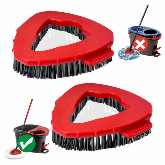 O-Cedar 2 Pack EasyWring Mop Hard Bristle Brush Heads Replacement