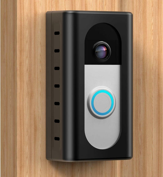 KIMILAR 2024 Upgrade No Drill Adhesive Video Doorbell Mount - Black