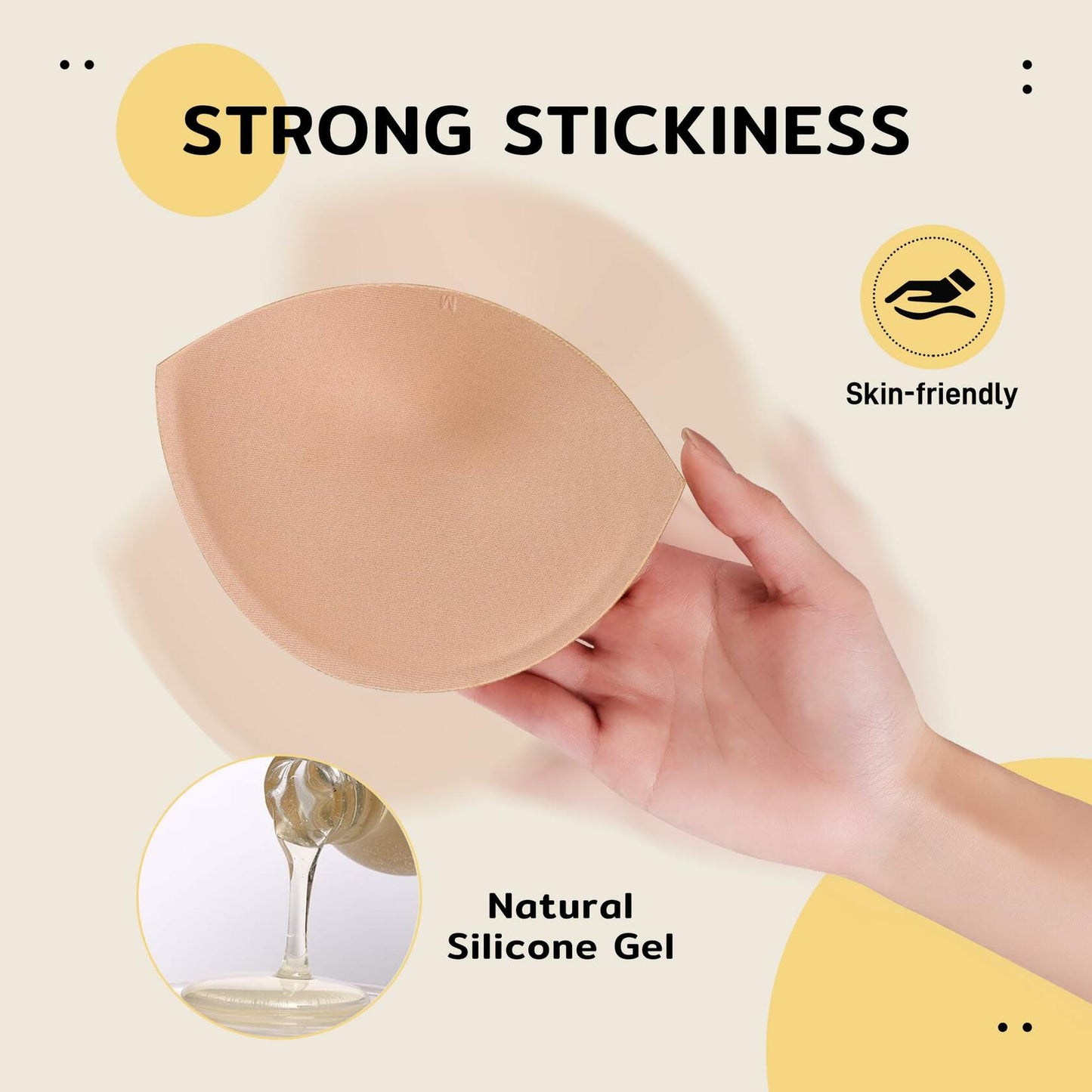 Niidor Sticky Bra Pads Inserts Double-Sided Invisible Push Up Enhancers