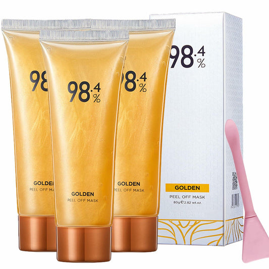 NEWUREHO 3-Pack Gold Peel-Off Mask Anti-Aging Pore Blackhead Cleaner