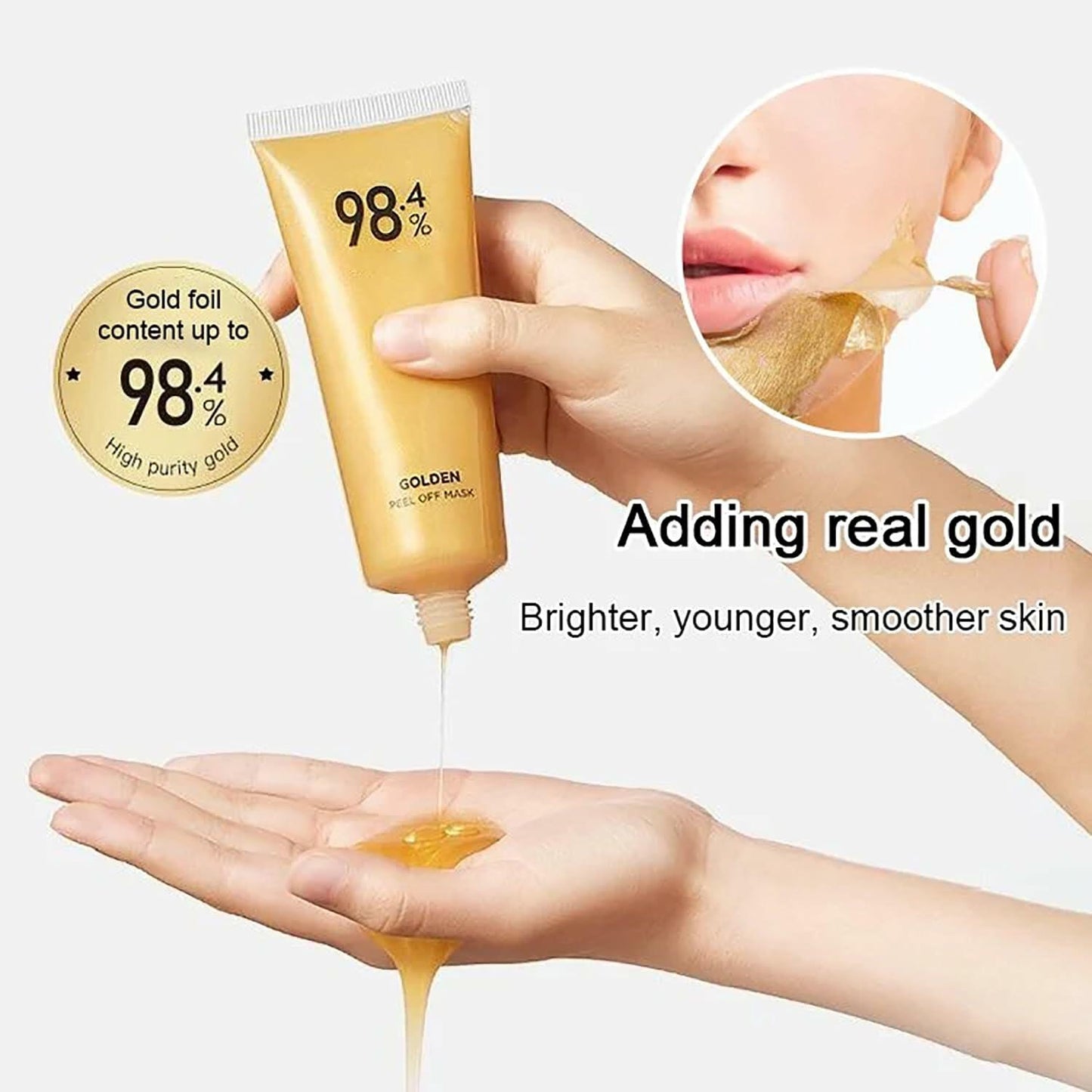 NEWUREHO 3-Pack Gold Peel-Off Mask Anti-Aging Pore Blackhead Cleaner