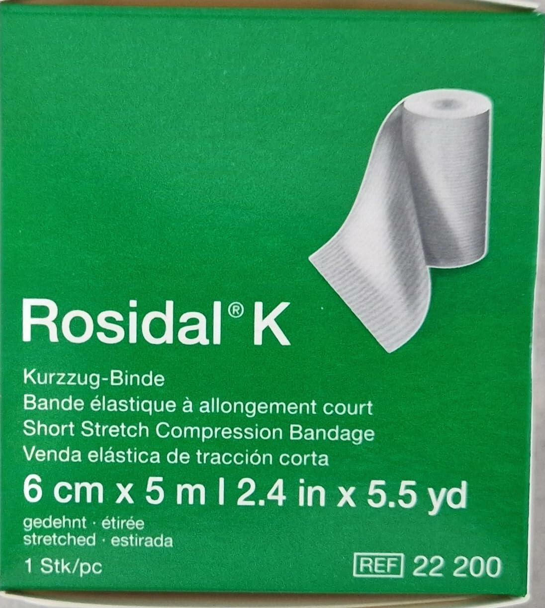 BestBy12/28 Rosidal K 6cm x 5m Short Stretch Compression Bandage