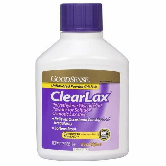 BB05/26 GoodSense ClearLax PEG 3350 Powder Osmotic Laxative 17.9oz