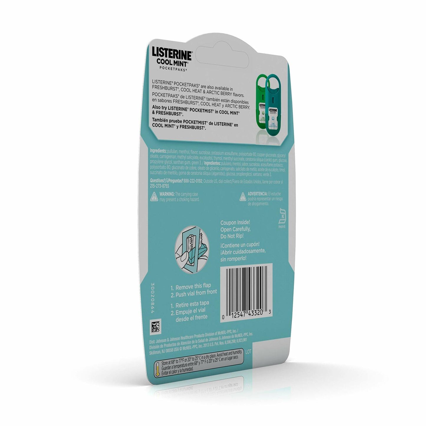 Listerine Pocketpaks Breath Strips Cool Mint Kills Bad Breath Germs 72 Count