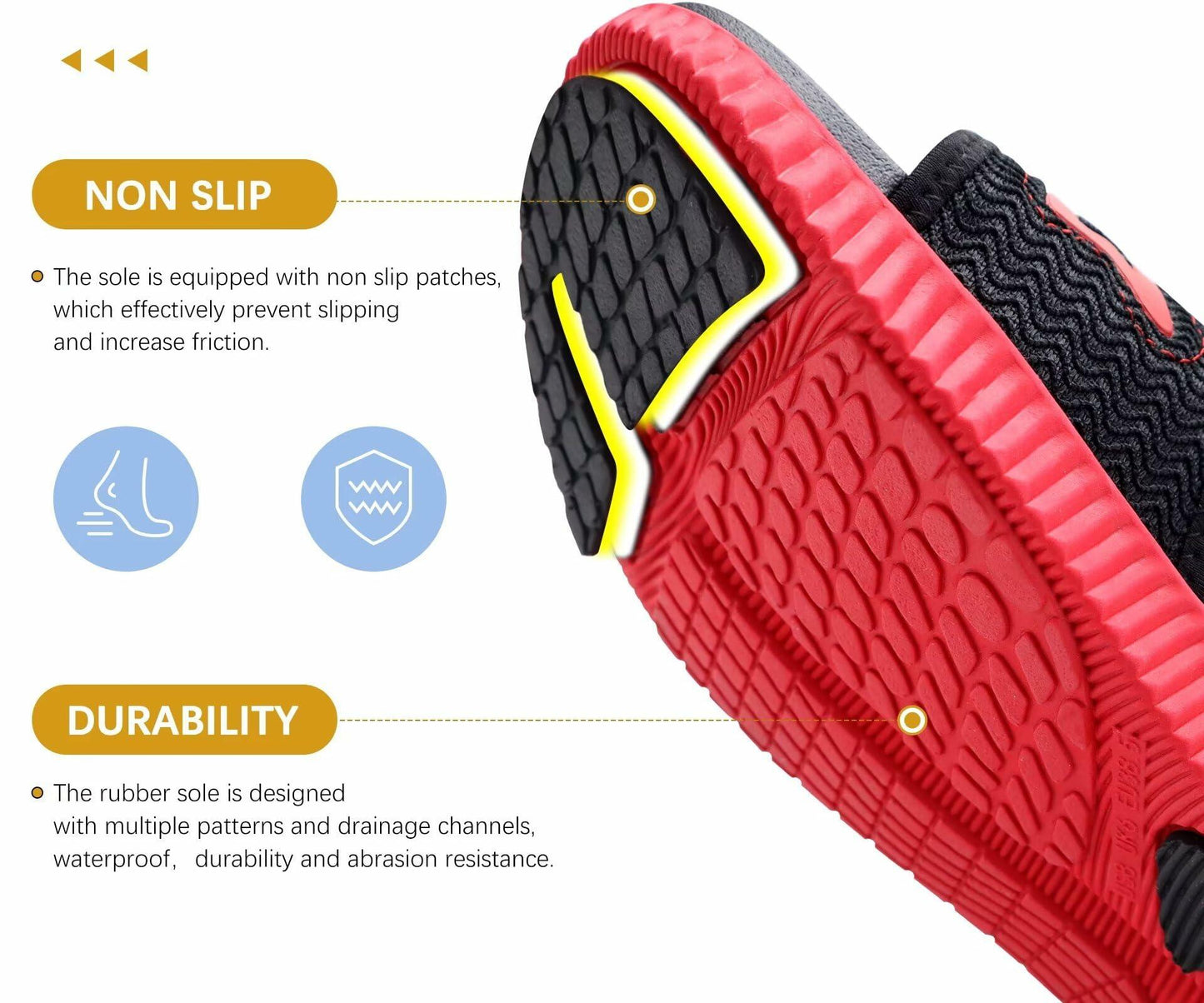 KuaiLu Women’s Orthotic Slides Cushioned Sport Sandals Arch Support Size 9