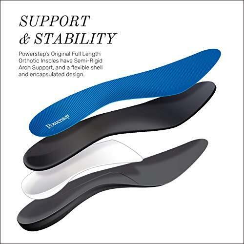 PowerStep Original Full Length Orthotic Insoles Arch Support M3-3.5-W5-5.5