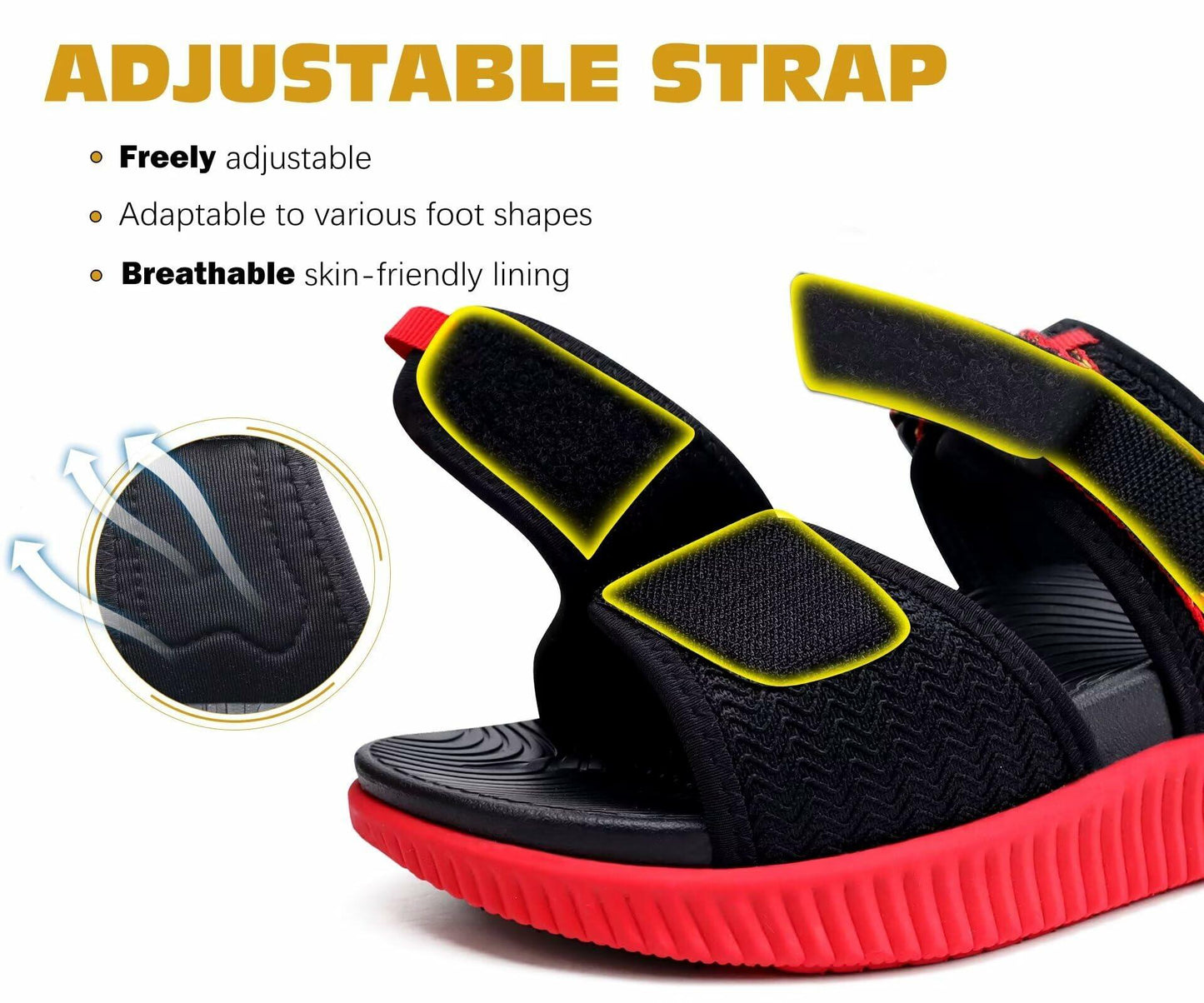 KuaiLu Women’s Orthotic Slides Cushioned Sport Sandals Arch Support Size 9