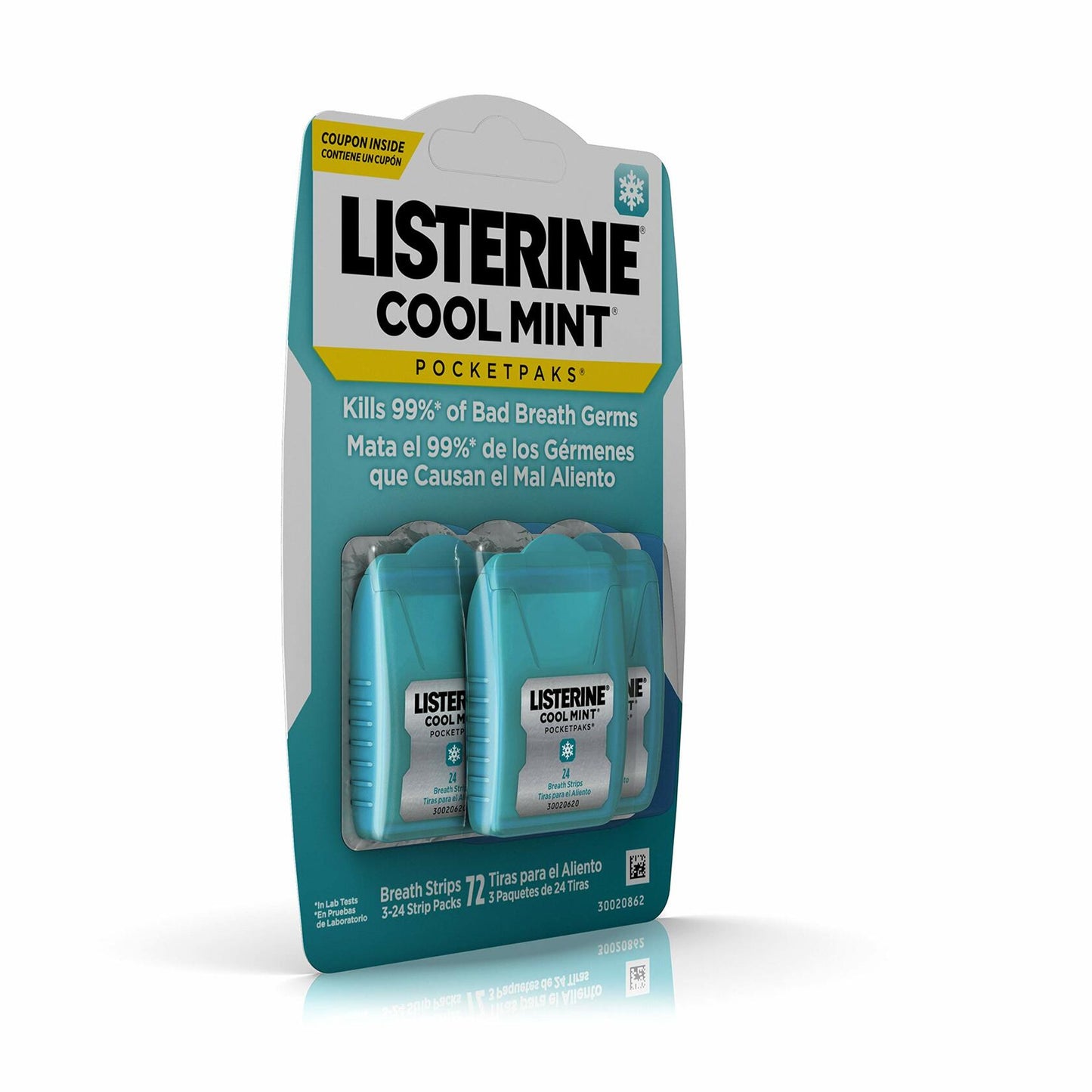 Listerine Pocketpaks Breath Strips Cool Mint Kills Bad Breath Germs 72 Count