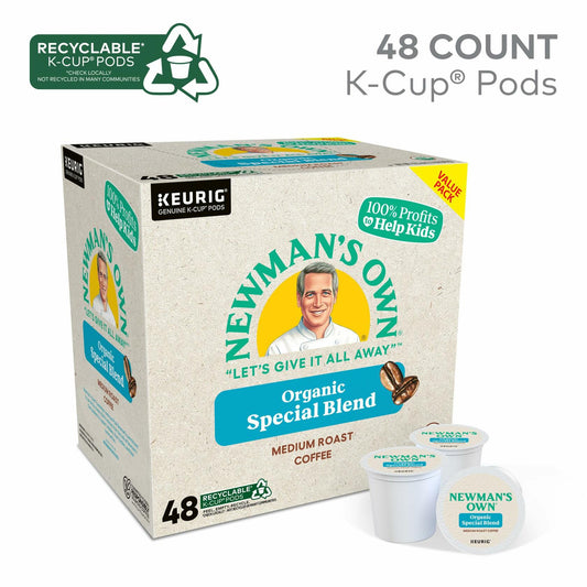 BB09/26 Newman's Own Organic Special Blend K-Cup Pods Medium Roast 48ct