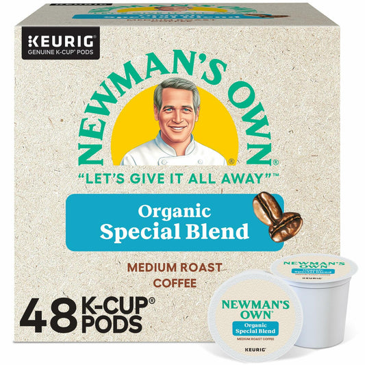 BB09/26 Newman's Own Organic Special Blend K-Cup Pods Medium Roast 48ct