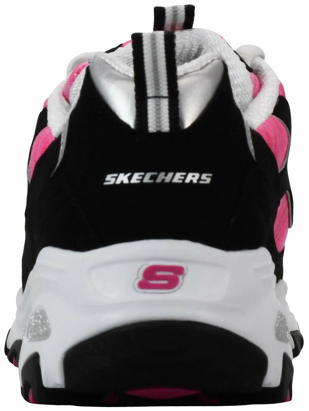 Skechers Sport Women's DLites Interlude Sneaker, Black/Pink, 9 M US