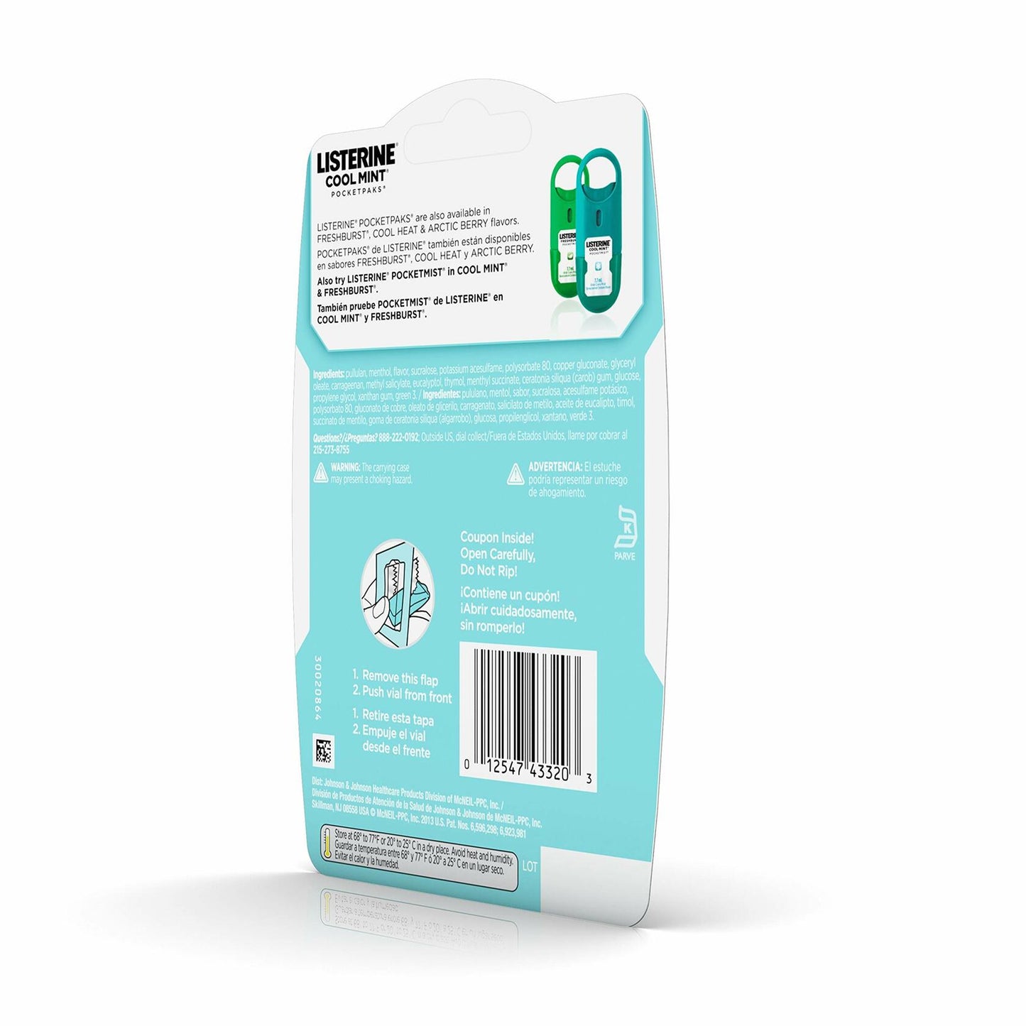 Listerine Pocketpaks Breath Strips Cool Mint Kills Bad Breath Germs 72 Count