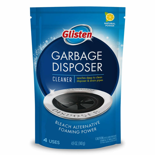 Glisten Garbage Disposal Cleaner Lemon Scent 4.9oz 4 Uses Odor Eliminator