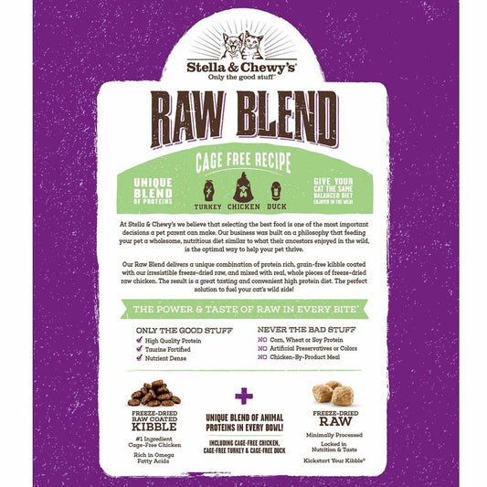 BB01/25 Stella & Chewy's Raw Blend Cat Food 2.5 lb Grain Free Protein Rich Poultry