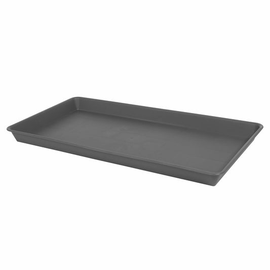 VUWEZ Plant Saucer Tray 11x9 inch, 1 Pack, Heavy Sturdy Plastic Drainage Tray